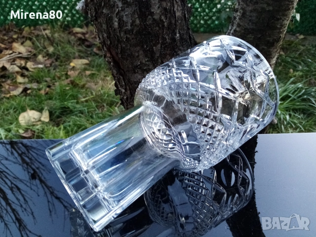 Българска кристална ваза, снимка 4 - Вази - 52931542