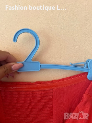 Дълга оранжева рокля без презрамки с връзки през врата и силиконова лента,за да не се свлича 🧡🧡🧡, снимка 7 - Рокли - 51808944