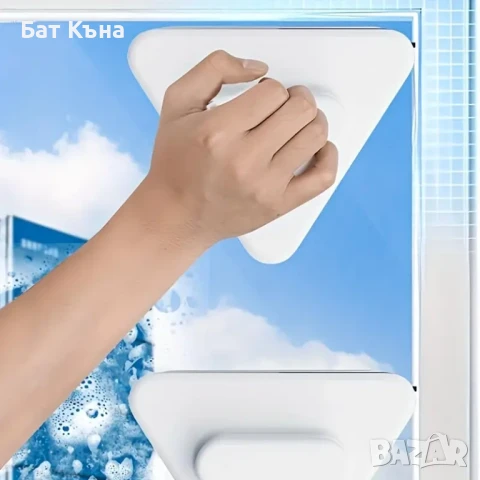 Уред за двустранно почистване на прозорци+резервни кърпи, снимка 2 - Други инструменти - 50619428