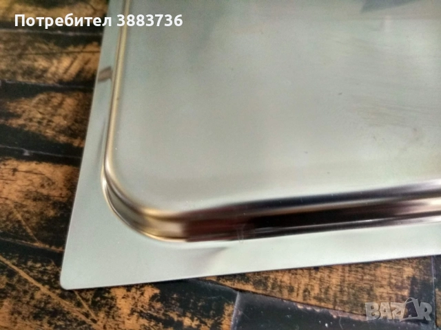 Голям поднос,никелиран, снимка 5 - Прибори за хранене, готвене и сервиране - 52330213