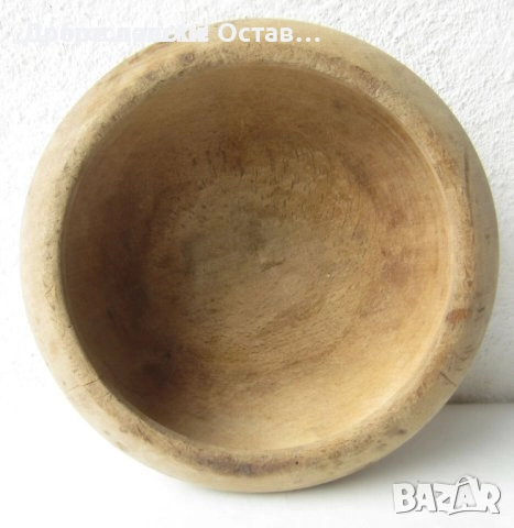 дървен съд и стар сервиз  с 7 чаши и кръгъл поднос, листо, копанка, снимка 12 - Други - 30304769