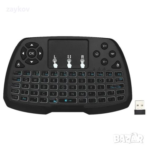 Безжична QWERTY клавиатура с тъчпад, снимка 2 - Клавиатури и мишки - 45288418