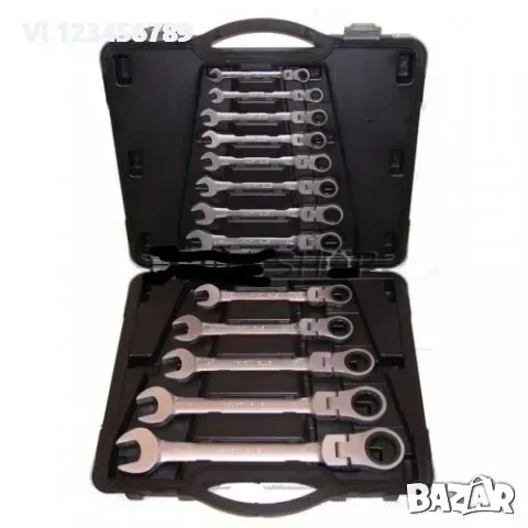 звездогаечни тресчотни ключове с чупещо рамо от 8мм до 32мм 13 части KRAFTWELLE