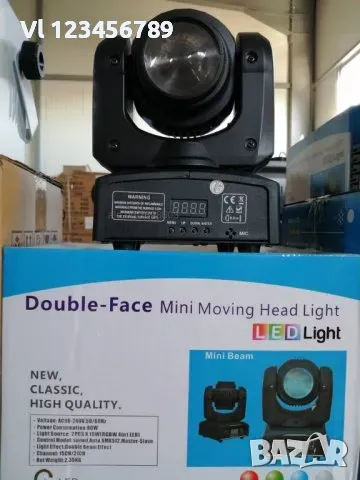 5 LED Moving Head Double - Диско ефект тип BEAM движеща се глава 5 LED, снимка 3 - Други - 48667094