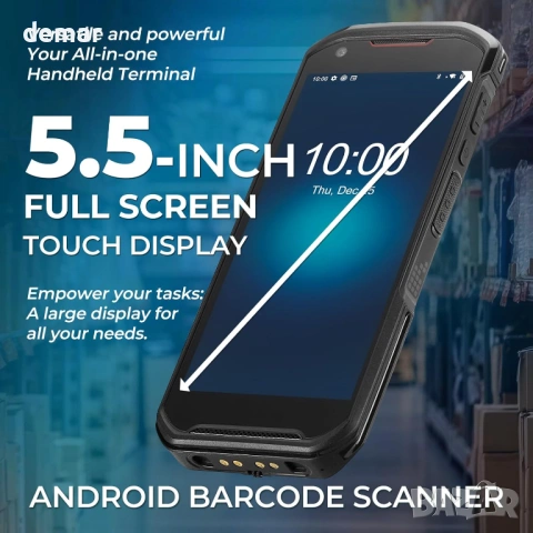 SVANTTO Android баркод скенер M09, 5.5-инчов екран, 6+64GB, IP66, снимка 4 - Други - 53813459