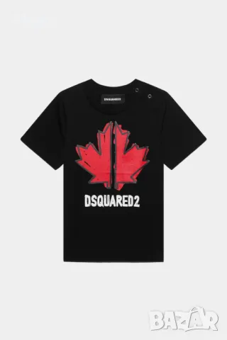 Детска тениска Dsquared2 в черен цвят 🍁