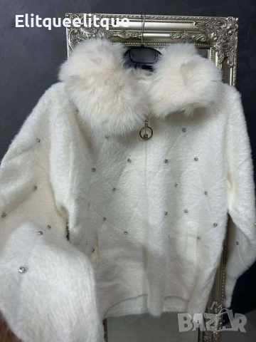 кашмирена жилетка с камъни , снимка 2 - Жилетки - 52218266