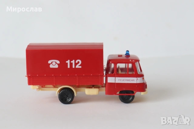 SPM H0 1/87 ROBUR РОБУР ПОЖАРНА КАМИОН МОДЕЛ, снимка 4 - Колекции - 53655243