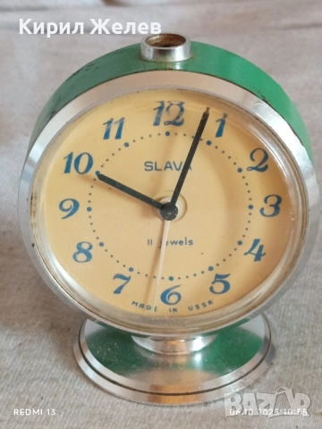 Стар механичен будилник СЛАВА СССР за части ремонт КОЛЕКЦИЯ 49197