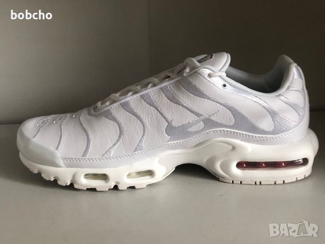 Original Nike Air Max Plus Tuned 1 TN White Leather Trainers Shoes AJ2029 100, снимка 6 - Маратонки - 46696200