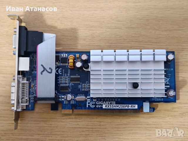 Видеокарта Gigabyte GV-RX55HM256P8-RH чип ATI Radeon X550, снимка 3 - Видеокарти - 53928299