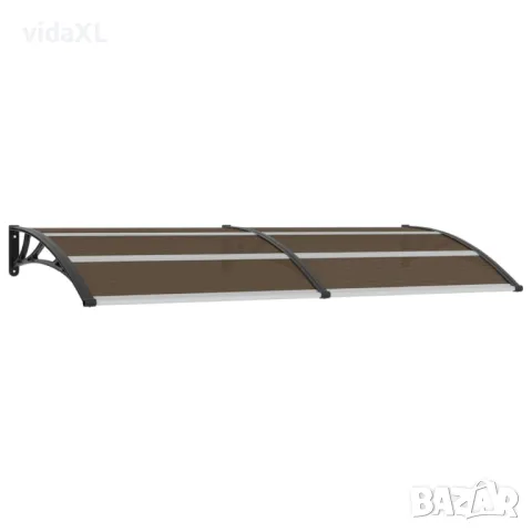 vidaXL Навес за врата, черен, 240x100 см, PC（SKU:45636）, снимка 1 - Други - 48498415