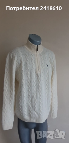 POLO Ralph Lauren Cable Wool Half Zip Jumper Mens Size M / L НОВО! ОРИГИНАЛ! Мъжкa Жилетка с 3/4 Цип, снимка 16 - Пуловери - 52352840