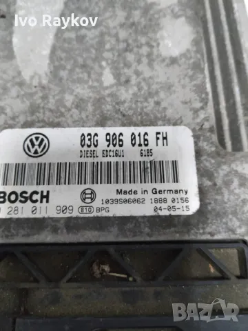 Компютър двигател SEAT ALTEA 2.0 TDI BOSCH 0 281 011 909, 0281011909, 03G 906 016 FH, 03G906016FH, снимка 2 - Части - 48810244