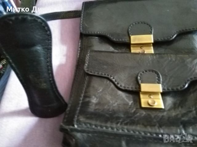 Мъжка чанта за през рамо естествена кожа 280х220х80мм, снимка 3 - Чанти - 45163733