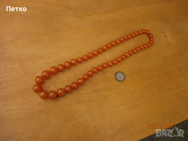 Стар гердан кехлибар  70 грама, снимка 8 - Антикварни и старинни предмети - 52604423