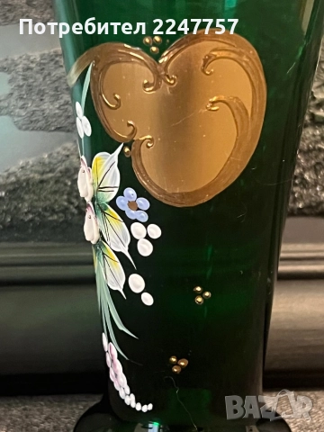 Ваза Бохемия, снимка 5 - Антикварни и старинни предмети - 52253245