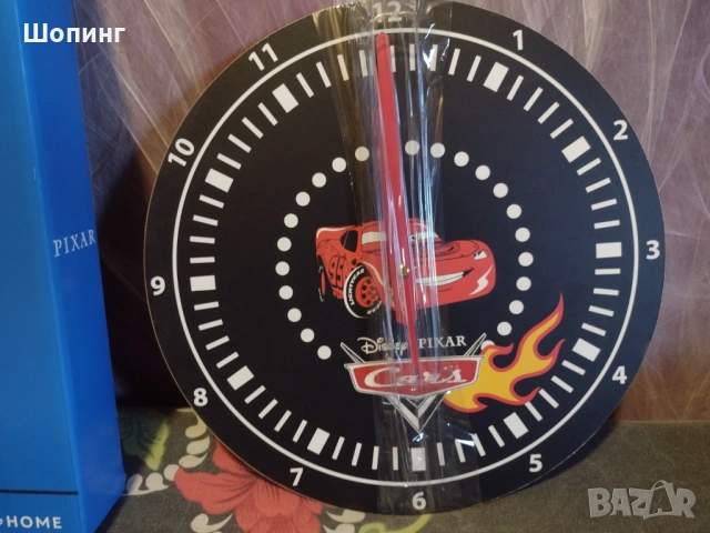 НОВ Стенен Часовник Disney Cars Колите, снимка 2 - Стенни часовници - 54108410