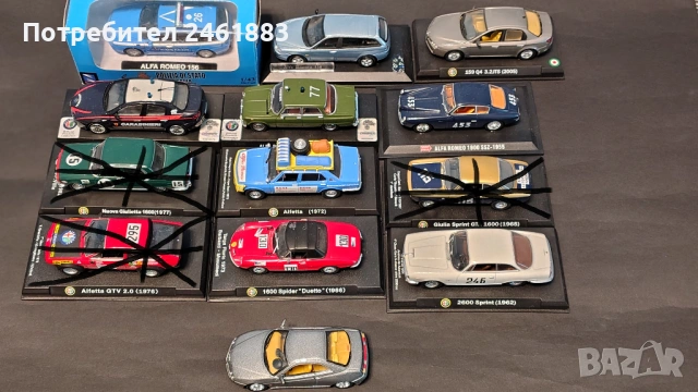 1/43 метални колекционерски колички Alfa Romeo