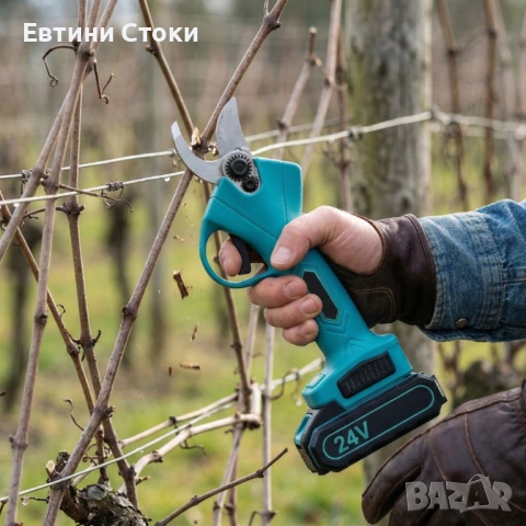 Безчеткова акумулаторна ножица с 2 батерии и куфар, снимка 8 - Градински инструменти - 54286445