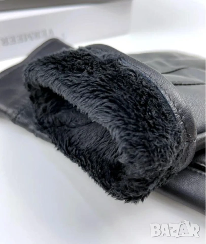 Мъжки Зимни Топли Поларени Ръкавици от Естествена Агнешка Кожа Шофиране Автомобил Мотор Бус Джип Тир, снимка 5 - Ръкавици - 53429244