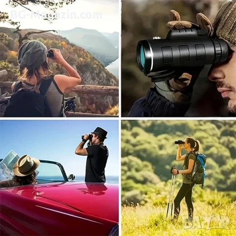 Силен джобен монокъл BUSHNELL 18×62 бушнел с голямо увеличение за лов живони птици туризъм бинокъл, снимка 9 - Екипировка - 50931171