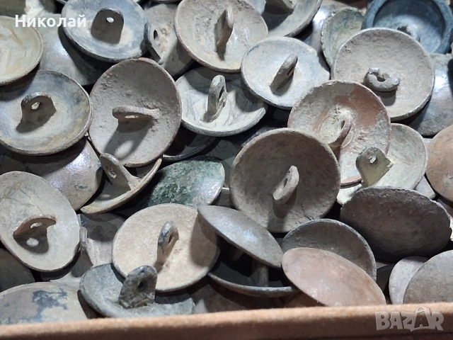 Стари бронзови военни копчета от РТОВ 10 броя, снимка 17 - Антикварни и старинни предмети - 53891025