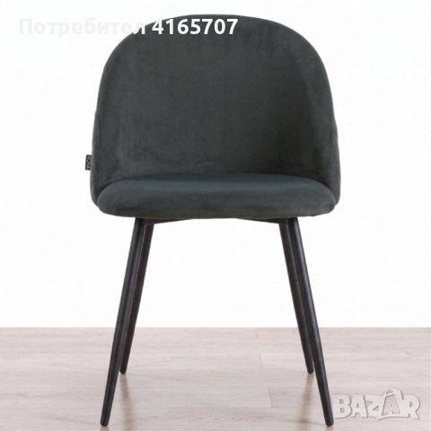 Дизайнерски сив стол FARO – тапициран, стабилен и удобен, снимка 6 - Столове - 53977742