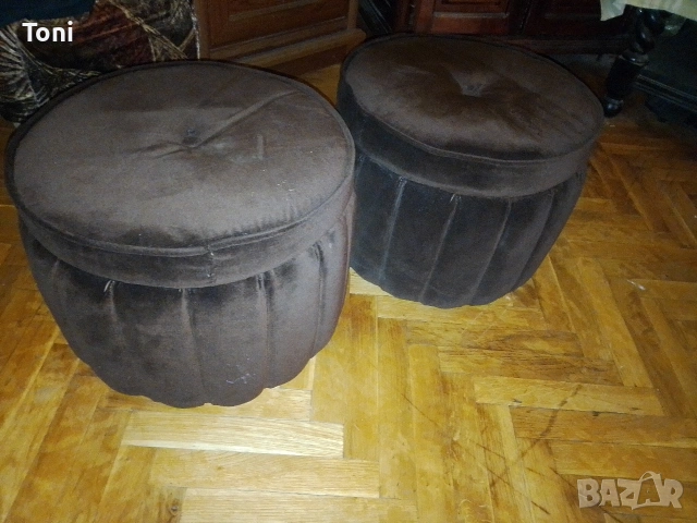 винтидж ретро табуретка табуретки ДСО мебел 39см на 43 , снимка 2 - Антикварни и старинни предмети - 54200459