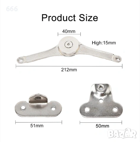Комплект 2-бр опорни панти за мебелни врати., снимка 9 - Други стоки за дома - 53010725