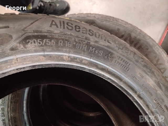 2бр.всесезонни гуми 205/55/16 Uniroyal, снимка 5 - Гуми и джанти - 53213212