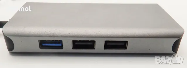 10 в 1 USB C хъб, алуминиев, 3xUSB , HDMI 4K, 1080P VGA, SD,TF, PD, 1000 Mb LAN, Audio , снимка 2 - Други - 46981132