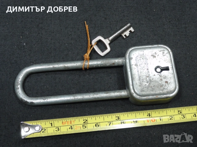СТАР РЕТРО КАТИНАР С КЛЮЧ ABUS GERMANY, снимка 4 - Антикварни и старинни предмети - 53022577