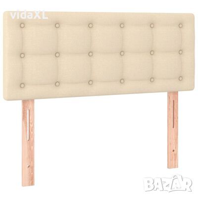 vidaXL Горна табла за легло, кремава, 100x5x78/88 см, плат（SKU:346135