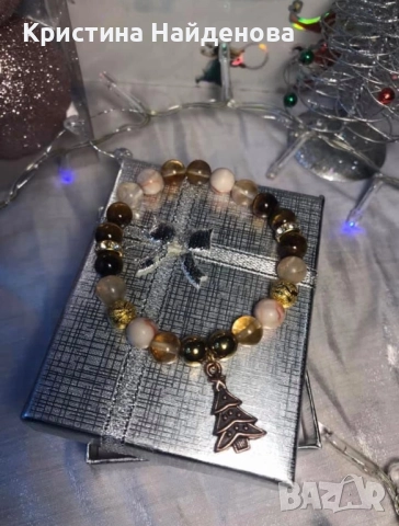 Предлагам коледни бижута с естествени камъни, снимка 9 - Колиета, медальони, синджири - 52522299