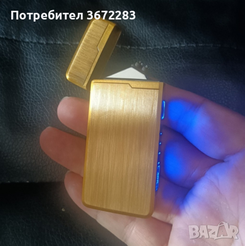 Стилна ветроустойчива запалка с LED и зареждане с USB, снимка 3 - Друга електроника - 45060709