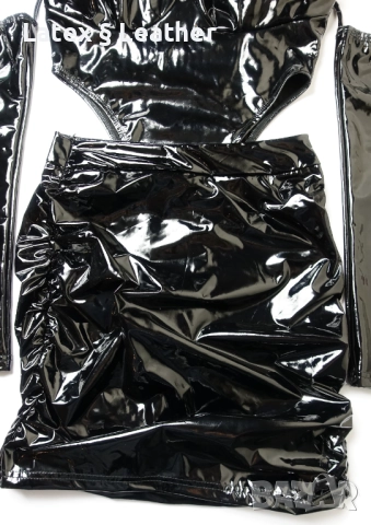 Лачено боди с пришити ръкави 80В размер (М), снимка 11 - Корсети, бюстиета, топове - 52190700