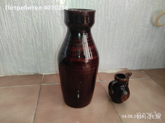 Гледжосани керамични вази от 70-те, снимка 6 - Антикварни и старинни предмети - 46056995