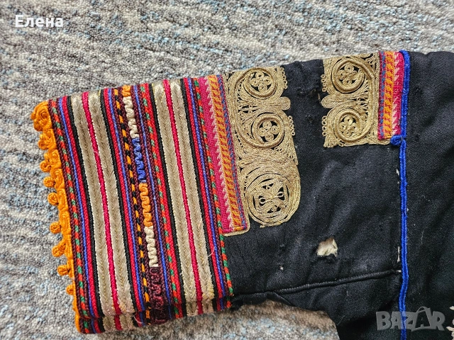 Автентична кюстендилска, казмирена сая за носия. Сърма, снимка 6 - Антикварни и старинни предмети - 54048241