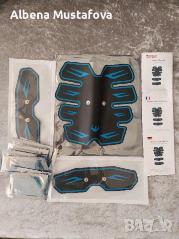 Чисто нов ЕМS мускулен стимулатор за корем и тяло, снимка 2 - Фитнес уреди - 54183591