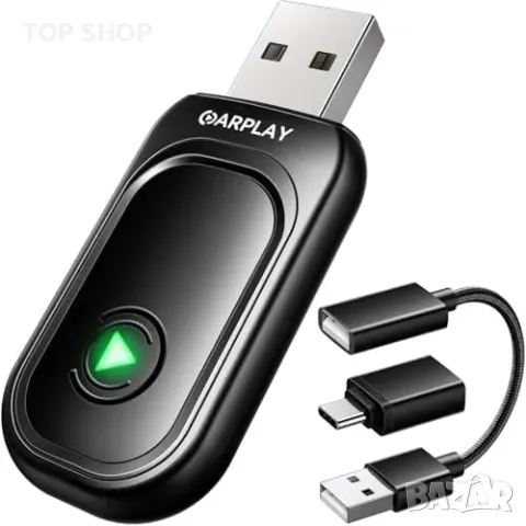 Нов Безжичен CarPlay адаптер - Plug & Play за автомобили 2017+ коли