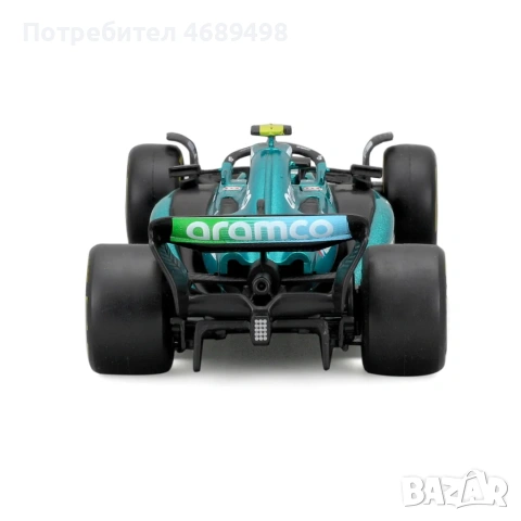 Bburago Aston Martin AMR23 #14 Fernando Alonso – 1:43 DieCast F1 модел – колекционерски болид, снимка 4 - Колекции - 53178799