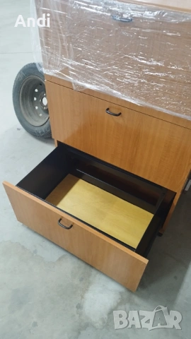 Офис шкаф - шкаф с 3 чекмеджета цвят череша 80/50/118см, снимка 14 - Шкафове и рафтове - 54072917