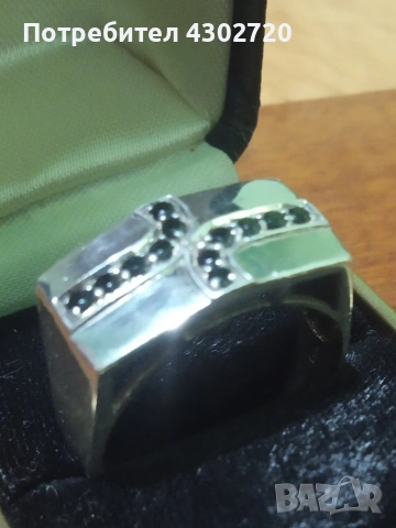 Мъжки сребърен 925 пръстен, 21 мм., снимка 2 - Пръстени - 53620803