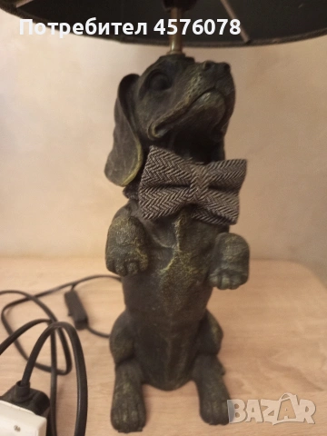 нощна лампа " куче" с абажур от плат, снимка 5 - Настолни лампи - 53664111