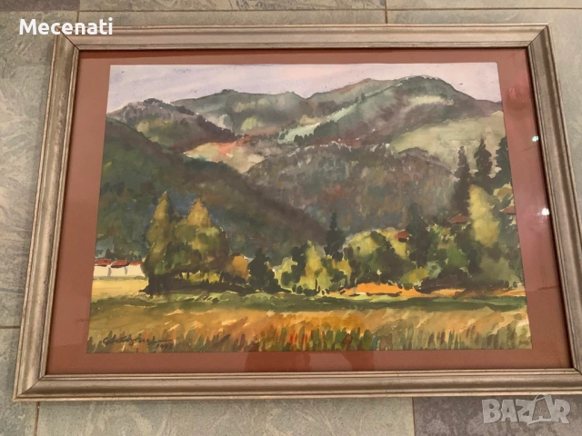 СТОЯН ГЕОРГИЕВ акварел, снимка 2 - Картини - 53099476