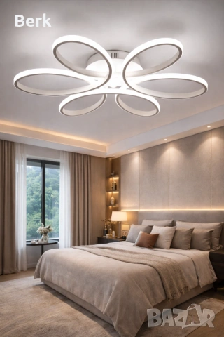 LED полилей за хол – 65W, бял, снимка 3 - Полилеи - 52491780