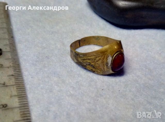 Старинен БРОНЗОВ ПРЪСТЕН Класически РЕТРО Модел, снимка 2 - Антикварни и старинни предмети - 53979692