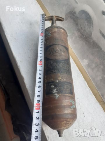 Стар американски бронзов пожарогасител, снимка 5 - Антикварни и старинни предмети - 45080771