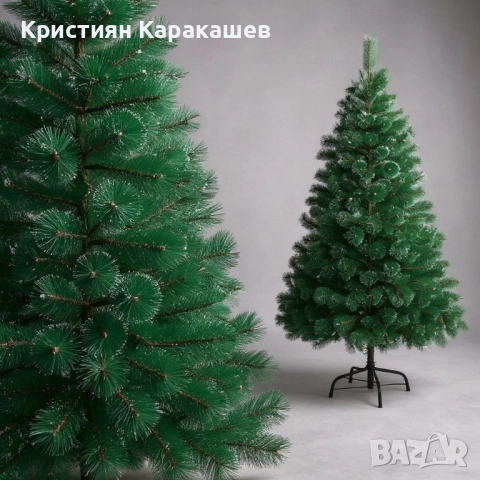 Изкуствена Коледна елха със заснежени върхове, снимка 3 - Декорация за дома - 52656588